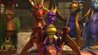 Spyro Hilted
art by no-name-no-problem
Keywords: videogame;spyro_the_dragon;dragon;spyro;ignitus;cyril;volteer;terrador;male;anthro;M/M;penis;reverse_cowgirl;anal;cgi;no-name-no-problem