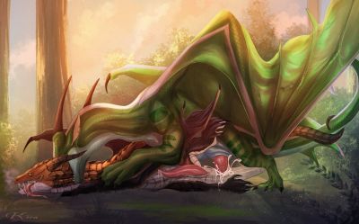 Love Bite
art by nobrain_kira
Keywords: dragon;wyvern;male;feral;M/M;penis;missionary;anal;spooge;nobrain_kira