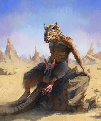 Desert Lizard
art by nomax
Keywords: lizard;male;anthro;solo;penis;hemipenis;nomax