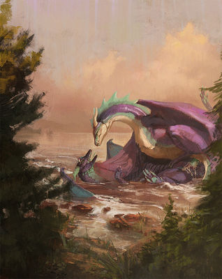 Dragons at Sunset
art by nomax
Keywords: dragon;dragoness;wyvern;male;female;feral;M/F;penis;missionary;vaginal_penetration;spooge;nomax