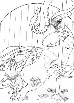 Poledance
art by novadragon
Keywords: dragoness;female;feral;solo;cloaca;poledance;novadragon
