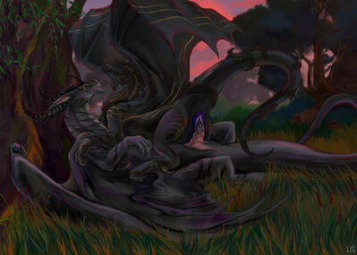 Forest Ride
art by nsst
Keywords: dragon;dragoness;male;female;feral;M/F;penis;cowgirl;vaginal_penetration;spooge;nsst