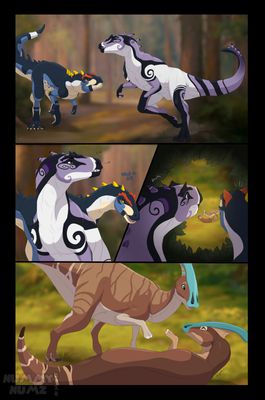 Prehistoric Predators page 1
art by nummynumz
Keywords: comic;dinosaur;theropod;allosaurus;hadrosaur;parasaurolophus;feral;non-adult;nummynumz