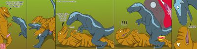 Raptor Troubles
art by nx-3000
Keywords: comic;jurassic_world;dinosaur;theropod;raptor;deinonychus;male;female;feral;anthro;M/F;penis;from_behind;cowgirl;cloacal_penetration;internal;spooge;ejaculation;orgasm;condom;nx-3000