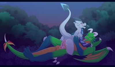 Mating Season
art by octavio-monstero
Keywords: dragon;dragoness;male;female;anthro;M/F;penis;cowgirl;vaginal_penetration;spooge;octavio-monstero