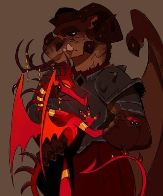 Scarlet and Burn (Wings_of_Fire)
art by olivecow
Keywords: wings_of_fire;skywing;sandwing;queen_scarlet;princess_burn;dragoness;female;feral;anthro;lesbian;suggestive;olivecow