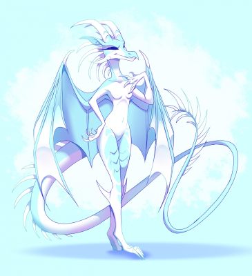 Icicle (Wings_of_Fire)
art by olivecow
Keywords: wings_of_fire;icewing;dragoness;female;anthro;breasts;solo;suggestive;olivecow