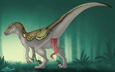 Ancient Dong
art by ollydolphin
Keywords: dinosaur;theropod;raptor;utahraptor;male;feral;solo;penis;ollydolphin