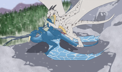 Tasty Frozen Treat
art by onisyra
Keywords: dragon;feral;male;M/M;penis;anal;missionary;onisyra