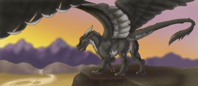 Whiro Showing Off
art by onisyra
Keywords: dragoness;female;feral;solo;onisyra