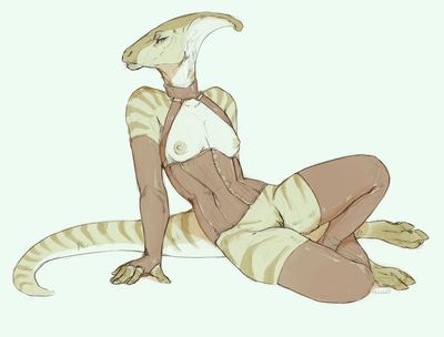Anthro Parasaurolophus
art by oouna
Keywords: dinosaur;hadrosaur;parasaurolophus;female;anthro;breasts;solo;vagina;oouna
