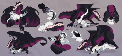 Raptor Loving
art by owishka
Keywords: dinosaur;theropod;raptor;dragon;male;female;feral;M/F;penis;reverse_cowgirl;missionary;from_behind;vaginal_penetration;oral;closeup;spooge;owishka