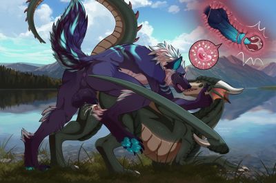 At The Lake (messy)
art by owl_light
Keywords: dragoness;furry;canine;wolf;male;female;feral;M/F;penis;from_behind;vaginal_penetration;internal;ejaculation;spooge;owl_light