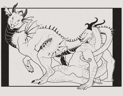 Feral and Anthro
art by p-sebae
Keywords: dragon;dragoness;male;female;feral;anthro;M/F;penis;reverse_cowgirl;vaginal_penetration;spooge;p-sebae