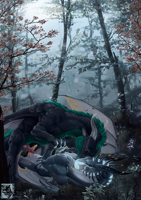 Moonlit Lovers
art by p-sebae
Keywords: dragon;male;feral;M/M;penis;missionary;masturbation;p-sebae