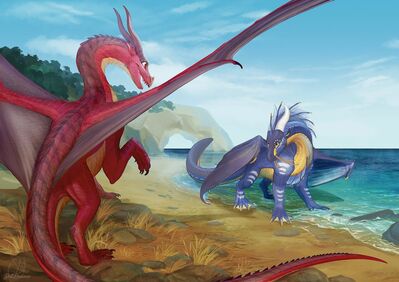 Shy Seawing (Wings_of_Fire)
art by paldreamer
Keywords: wings_of_fire;seawing;skywing;dragon;feral;solo;non-adult;paldreamer