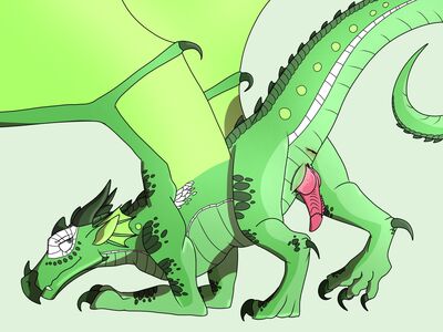 Rainwing Exposed (Wings_of_Fire)
art by paraisbae
Keywords: wings_of_fire;rainwing;hybrid;dragon;male;feral;solo;penis;paraisbae