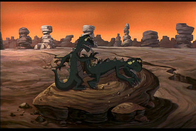 Space Lizard Sex 2
screen capture
Keywords: cartoon;heavy_metal_2000;alien;lizard;male;female;feral;M/F;penis;from_behind