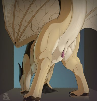 Peeking
art by evalion
Keywords: dragon;feral;male;solo;penis;evalion