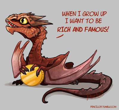Smaug's Wish
art by pencilcat
Keywords: lord_of_the_rings;lotr;dragon;wyvern;smaug;male;feral;hatchling;solo;non-adult;pencilcat
