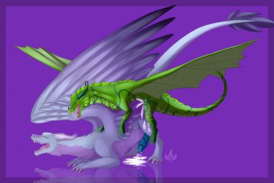 Mating Drakes
art by lynxy (?)
Keywords: dragon;male;feral;M/M;penis;from_behind;anal;orgasm;ejaculation;spooge;lynxy