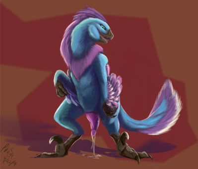 Male Raptor
art by phinja
Keywords: dinosaur;theropod;raptor;male;feral;solo;penis;spooge;phinja