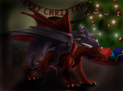 Holiday Gift
art by phrozt
Keywords: dragon;feral;male;M/M;penis;anal;from_behind;spooge;holiday;phrozt