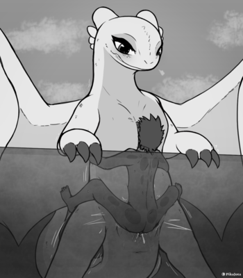 Fury Training
art by pikajota
Keywords: beast;how_to_train_your_dragon;httyd;night_fury;nubless;dragoness;female;feral;human;man;male;M/F;penis;missionary;vaginal_penetration;spooge;pikajota