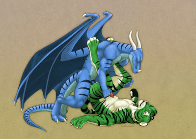 TabraTiger1
art by plasdurock
Keywords: dragon;feral;furry;feline;tiger;anthro;male;M/M;penis;anal;missionary;masturbation;plasdurock