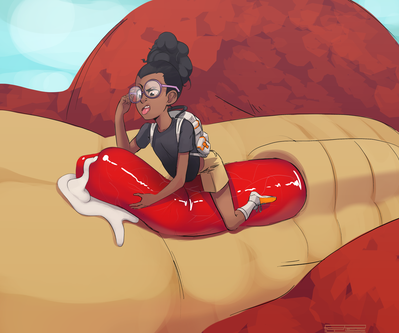 Devil Dinosaur and Moon Girl
art by polyle
Keywords: beast;cartoon;devil_dinosaur;theropod;tyrannosaurus_rex;trex;feral;male;human;woman;female;moon_girl;M/F;penis;masturbation;macro;spooge;polyle