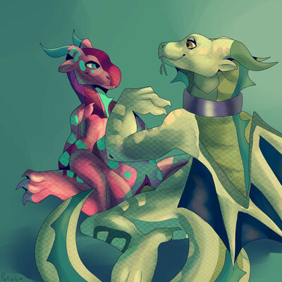 Seawings Breeding (Wings_of_Fire)
art by potolok
Keywords: wings_of_fire;seawing;dragon;dragoness;male;female;feral;M/F;penis;missionary;vaginal_penetration;potolok