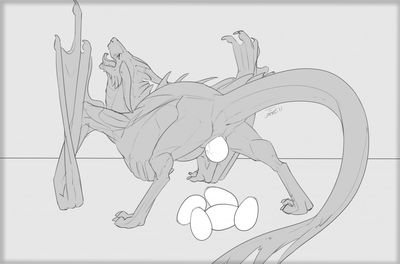 Wyvern Oviposition
art by proxer
Keywords: dragoness;wyvern;female;feral;solo;cloaca;oviposition;egg;spooge;proxer