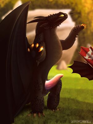 Toothless
art by proximity_nightfury
Keywords: how_to_train_your_dragon;httyd;night_fury;toothless;dragon;male;feral;solo;penis;proximity_nightfury