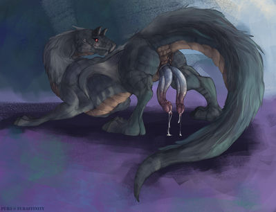 Tobi-Kadachi
art by pur3
Keywords: videogame;monster_hunter;dragon;tobi-kadachi;male;feral;solo;penis;hemipenis;spooge;pur3