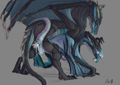Wyvern Stuffing
art by pur3
Keywords: dragon;dragoness;wyvern;male;female;feral;M/F;penis;from_behind;cloacal_penetration;spooge;pur3