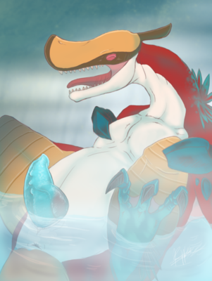 Time For Rubs
art by quaratem
Keywords: videogame;monster_hunter;bird_wyvern;qurupeco;male;anthro;solo;penis;quaratem