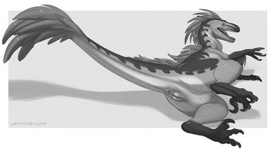 Shelly the Raptor
art by qwertydragon
Keywords: dinosaur;theropod;raptor;deinonychus;female;feral;solo;vagina;qwertydragon