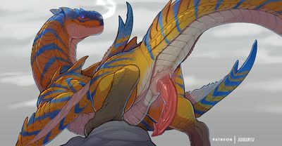 Tigrex
art by qwertydragon
Keywords: videogame;monster_hunter;dragon;wyvern;tigrex;male;feral;solo;penis;qwertydragon