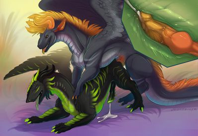 Worlds Meet Each Other
art by qwertydragon
Keywords: dragon;male;feral;M/M;penis;from_behind;anal;internal;spooge;qwertydragon