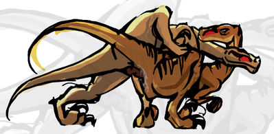 Raptors Having Sex
art by rage_viper
Keywords: dinosaur;theropod;raptor;utahraptor;male;female;anthro;M/F;penis;from_behind;cloacal_penetration;spooge;rage_viper