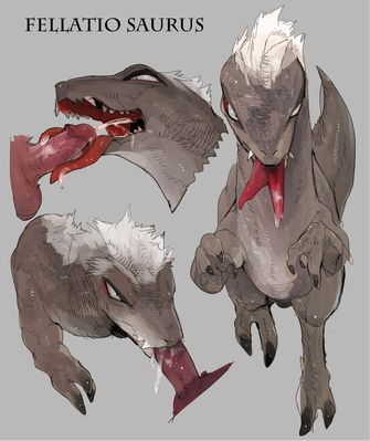 Fellatio-saurus
art by liteu and raichiyo
Keywords: beast;dinosaur;theropod;raptor;feral;human;man;male;penis;oral;closeup;spooge;liteu;raichiyo