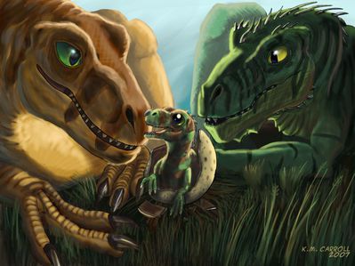 Raptor Family
art by netraptor
Keywords: dinosaur;theropod;raptor;male;female;hatchling;feral;egg;non-adult;netraptor