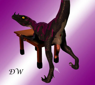Raptor Offer
art by DW
Keywords: dinosaur;theropod;raptor;deinonychus;male;feral;solo;penis;spooge;cgi