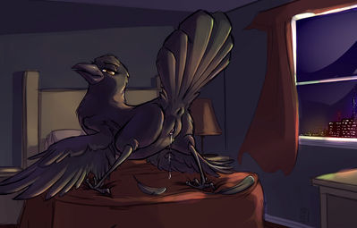 Raven
art by carrot
Keywords: avian;bird;raven;anthro;female;solo;vagina;spooge;carrot