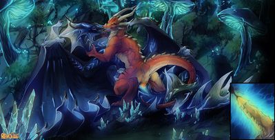 Kalemendrax and Keizion Mating
art by ravoilie
Keywords: dragon;dragoness;wyvern;male;female;feral;M/F;penis;missionary;vaginal_penetration;internal;ravoilie