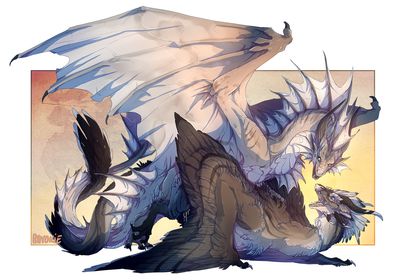 Wyverns Mating
art by ravoilie
Keywords: dragon;dragoness;wyvern;male;female;feral;M/F;from_behind;suggestive;spooge;ravoilie
