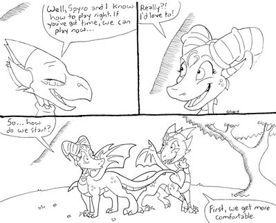 Games 5
art by razzek
Keywords: comic;videogame;spyro_the_dragon;cynder;ember;dragoness;female;anthro;suggestive;humor;razzek