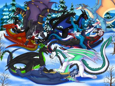 Winter Orgy
art by re-re and furrypur
Keywords: dragon;dragoness;male;female;feral;M/M;M/F;orgy;double_penetration;penis;missionary;reverse_cowgirl;vaginal_penetration;anal;oral;ejaculation;orgasm;spooge;re-re;furrypur
