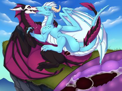 On The Cliff
art by re-re
Keywords: dragon;male;feral;M/M;cowgirl;docking;internal;spooge;re-re