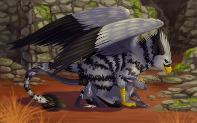 Phrixus x Oni
art by reallynxgirl
Keywords: gryphon;dragon;male;female;feral;M/F;penis;from_behind;spooge;reallynxgirl